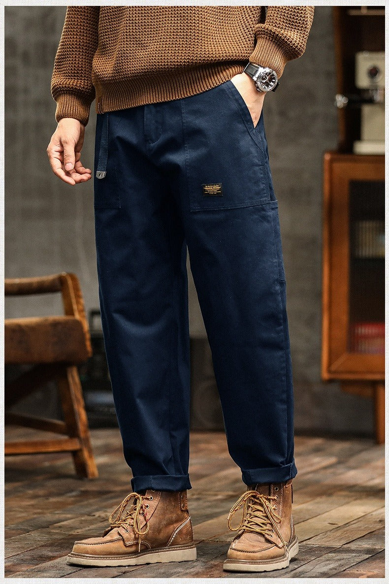 Freizeithose für Herren aus strapazierfähiger Baumwolle, gerade, im Cargo-Stil - Marcos