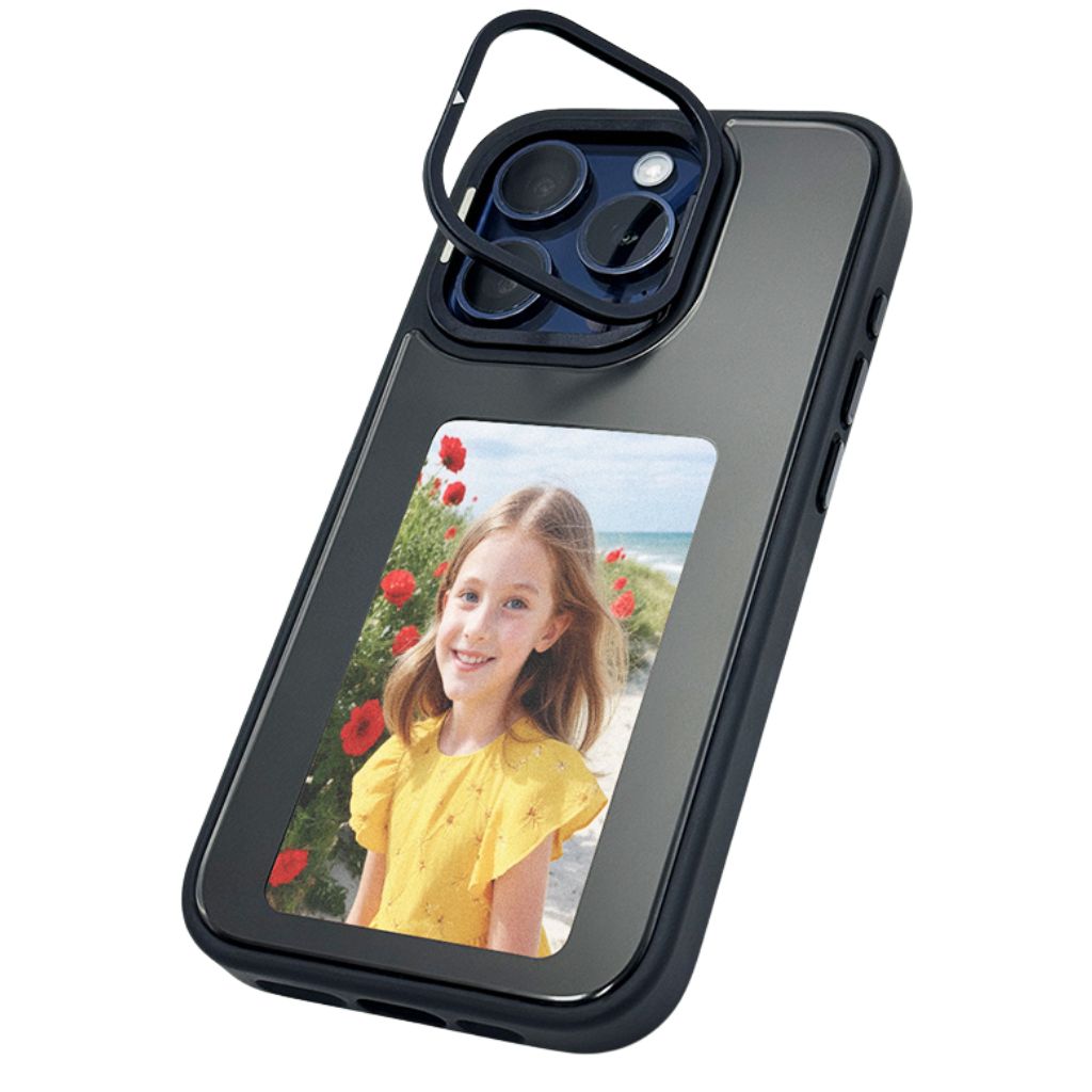E-Ink Foto-Hülle mit Ständer für iPhone