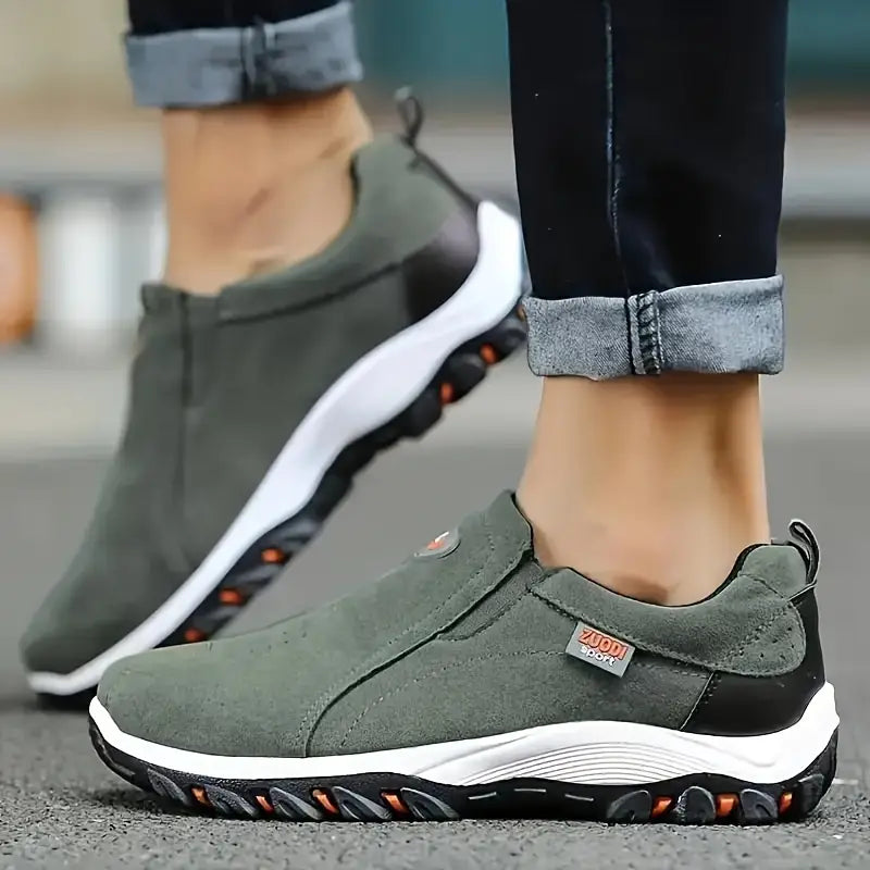 Sportliche Slip-On Sneakers Komfortable Solide Farben für Alltag