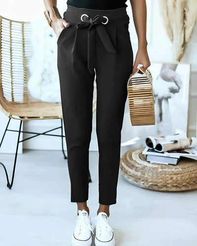 Dagny™ – Slim Fit Stoffhose mit Gürtel für Büro & Alltag