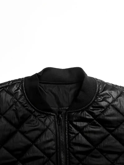 Wing Pattern Damenjacke – Argyle-Muster, Schwarz,