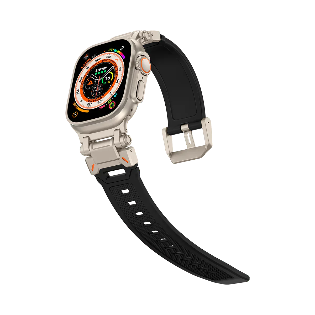 Neues Titan-Metallkopf-Silikonband für die Apple Watch