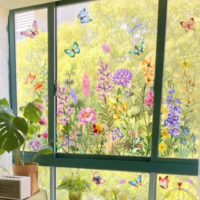 Petaluxe™ | Bunte Blumenaufkleber für Ihr Fenster!