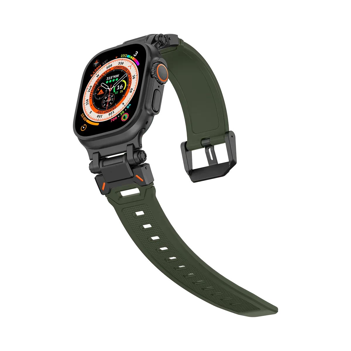 Neues Titan-Metallkopf-Silikonband für die Apple Watch