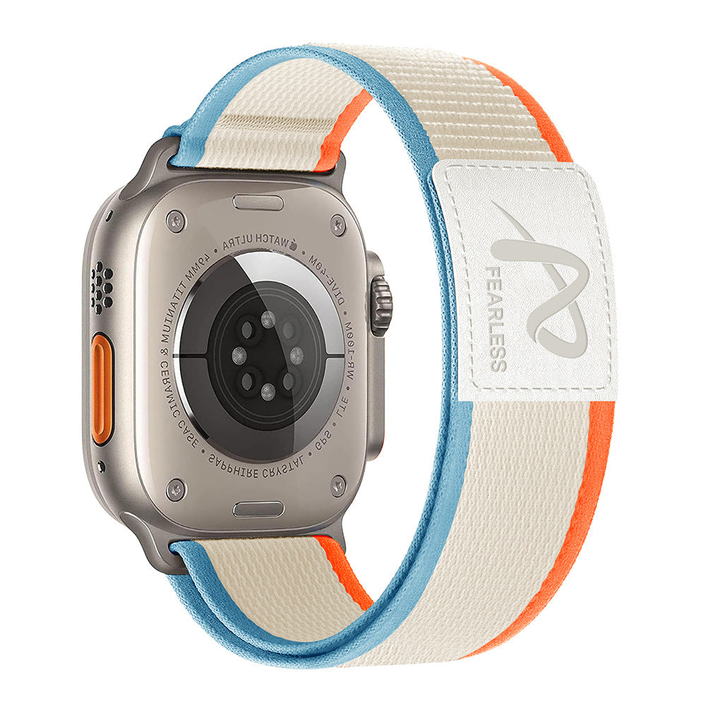 Lederlabel Trail Loop Nylon Band für die Apple Watch