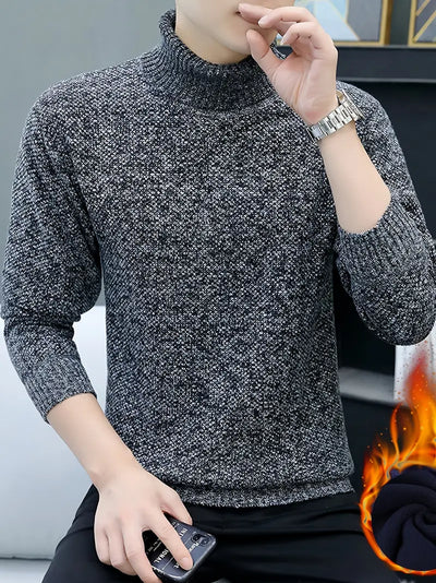 Rollkragenpullover – Lässig, Warm, Polyester Strick