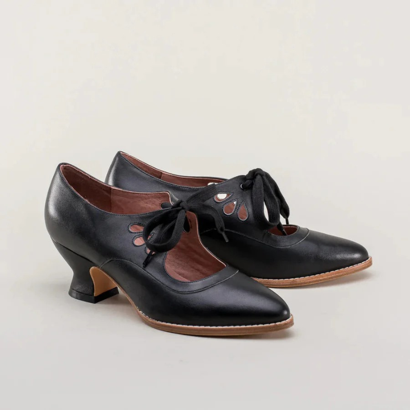 Damen elegante Vintage Schuhe mit Absätzen | Bequem