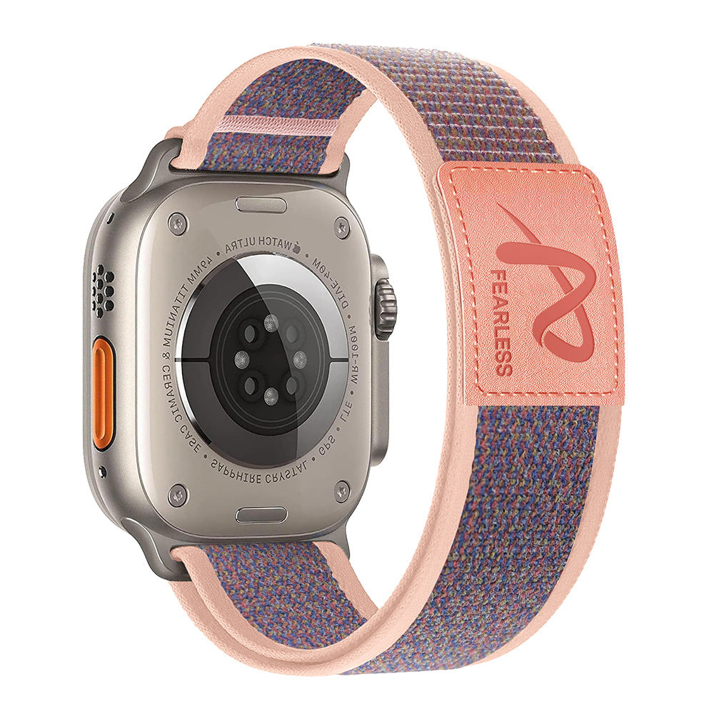 Lederlabel Trail Loop Nylon Band für die Apple Watch