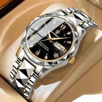 Wasserdichte Luxus-Herrenarmbanduhr von der Top-Marke mit Leuchtfunktion