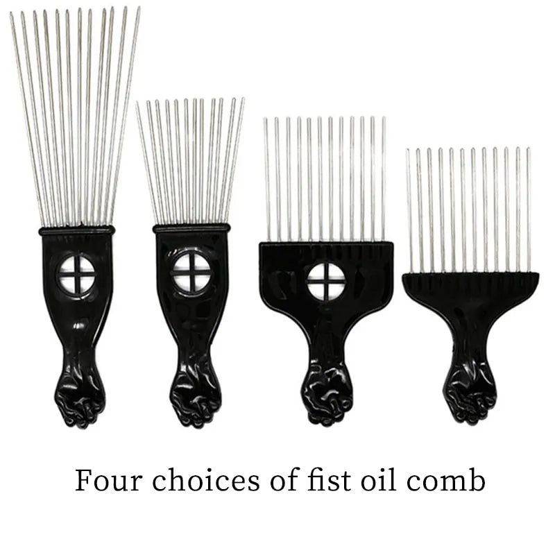 Antistatischer Afro-Pick-Kamm aus Metall