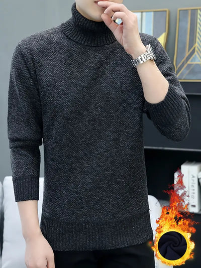 Rollkragenpullover – Lässig, Warm, Polyester Strick