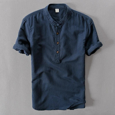 Merrick™ – Herren T-Shirt mit Henley-Kragen & Knopfdetail aus Baumwolle
