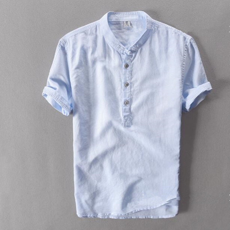 Merrick™ – Herren T-Shirt mit Henley-Kragen & Knopfdetail aus Baumwolle