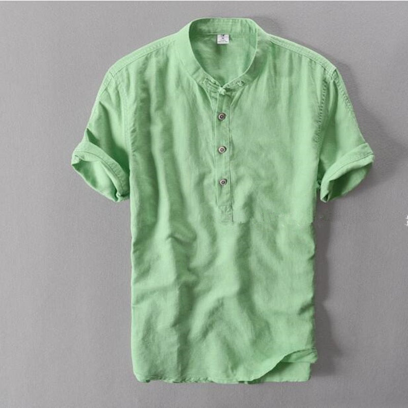 Merrick™ – Herren T-Shirt mit Henley-Kragen & Knopfdetail aus Baumwolle