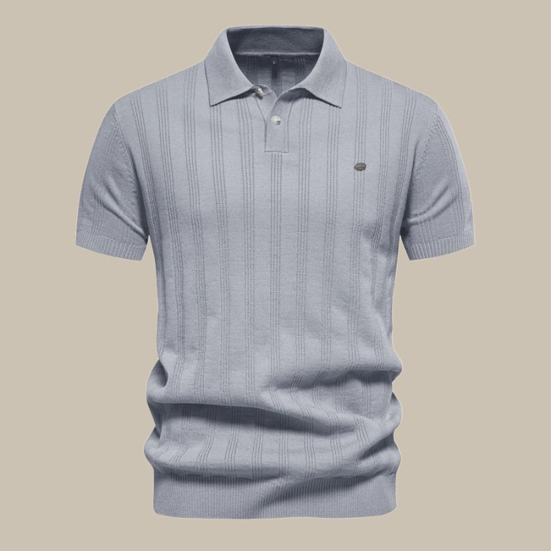 Herren stylisches Poloshirt | Schwarz