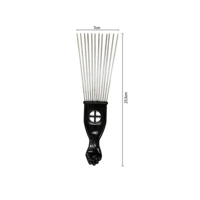 Antistatischer Afro-Pick-Kamm aus Metall