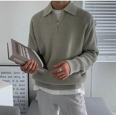 Halb-Zip Strickpullover für Herren