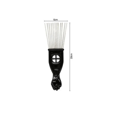 Antistatischer Afro-Pick-Kamm aus Metall