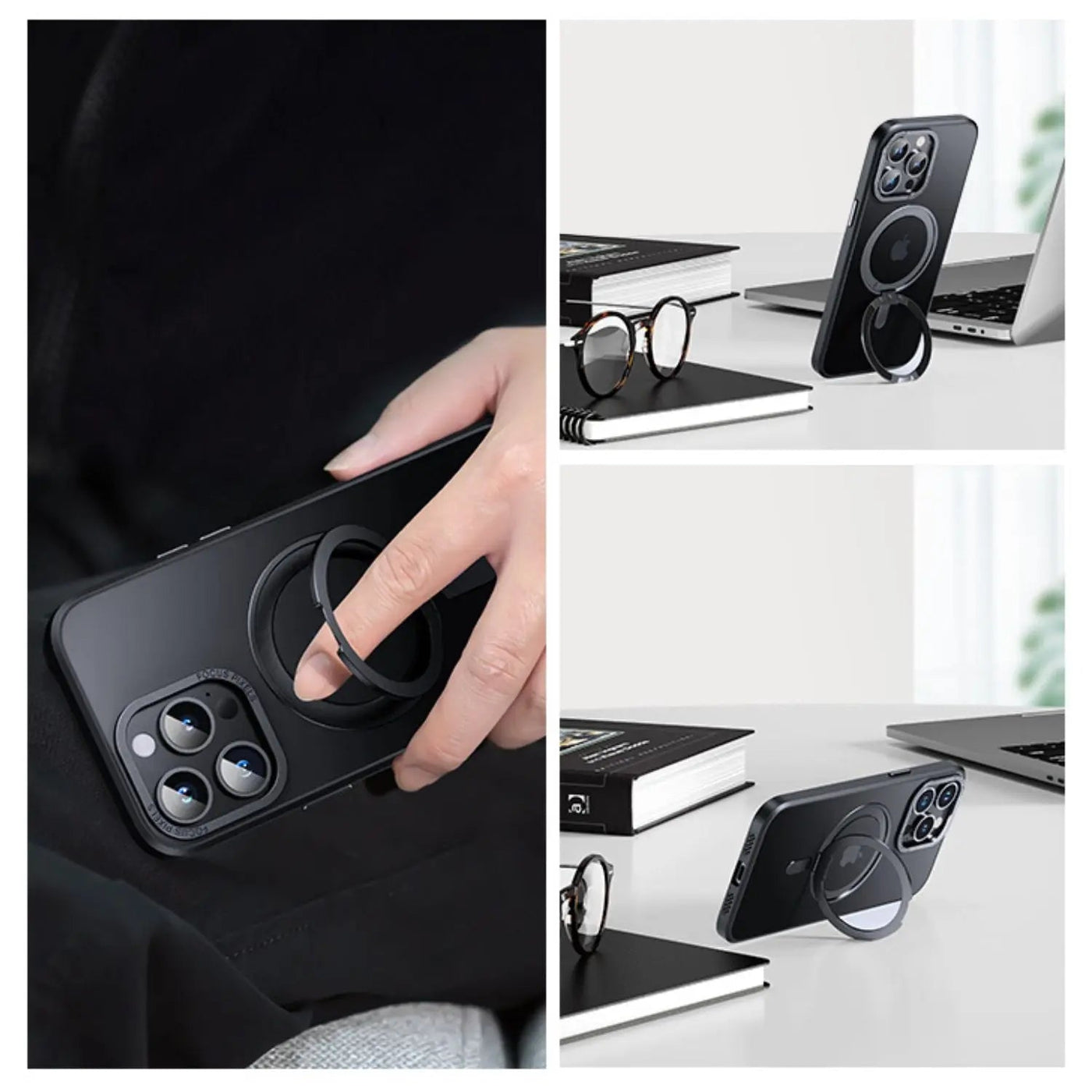 Magnetische Hülle mit Ständer für iPhone