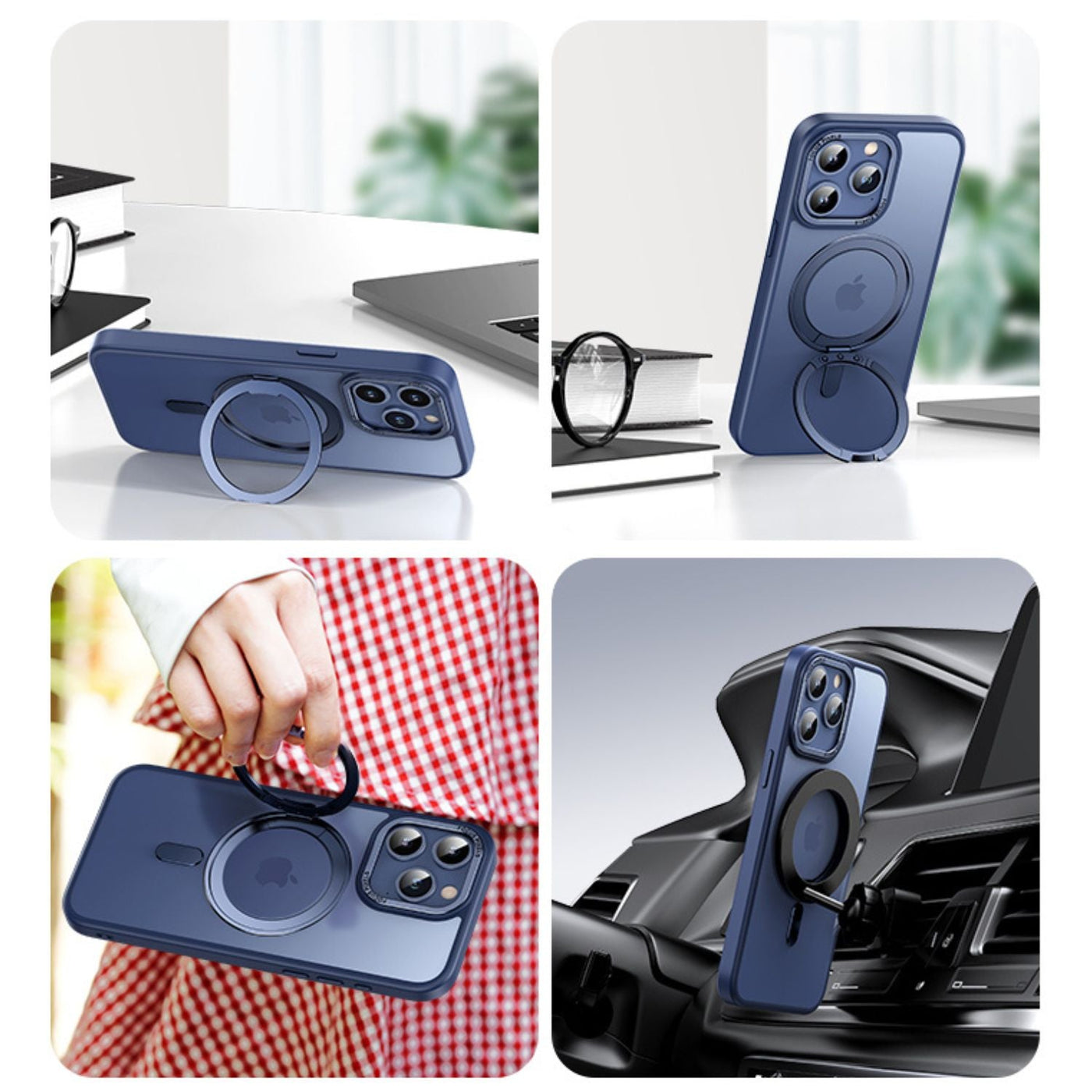 Magnetische Hülle mit Ständer für iPhone