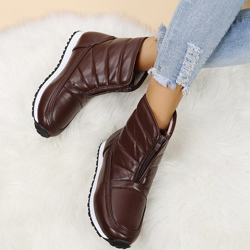 "Nina" Sportliche Lederstiefel