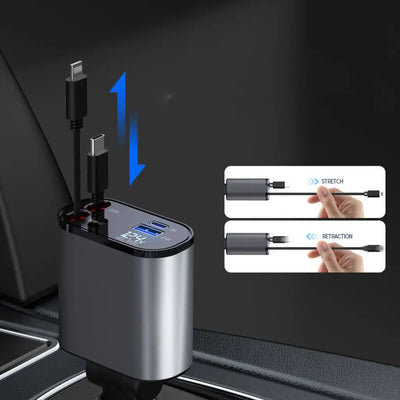 4-in-1 Teleskop-Ladegerät für das Auto
