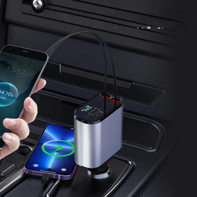 4-in-1 Teleskop-Ladegerät für das Auto