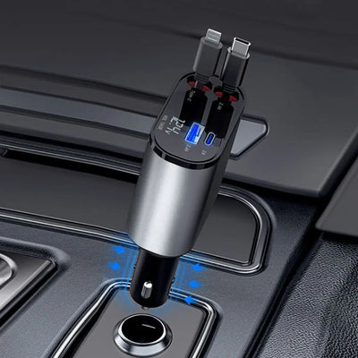 4-in-1 Teleskop-Ladegerät für das Auto