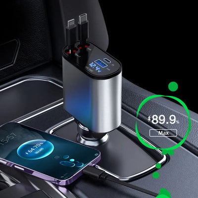 4-in-1 Teleskop-Ladegerät für das Auto