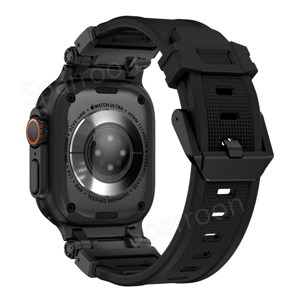 Explorer Tactical Fluoro Gummi Strape+Metal Ultra Case Für Apple Watch 9 8 7 6 5 4 SE