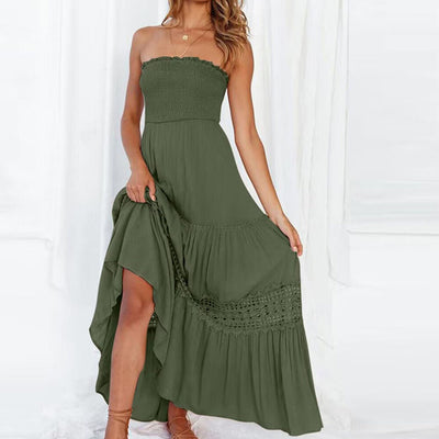 Seraphina | Atemberaubendes Maxikleid mit Spitzenkante