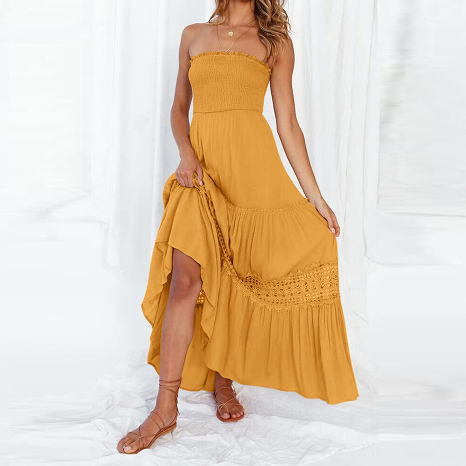 Seraphina | Atemberaubendes Maxikleid mit Spitzenkante