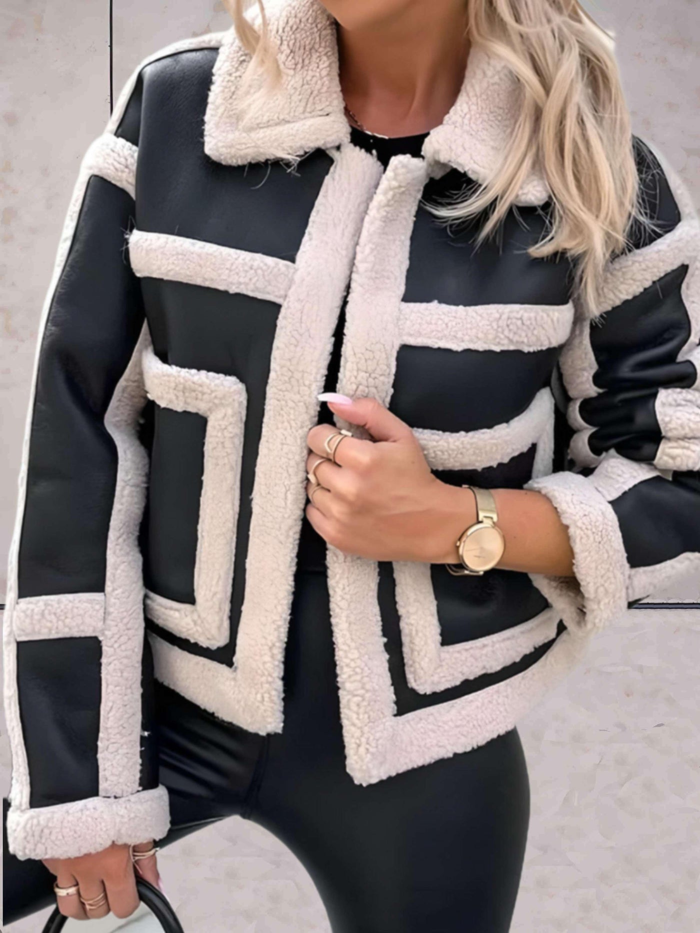Odette | Schöner Wollwintermantel mit Pelzdetails