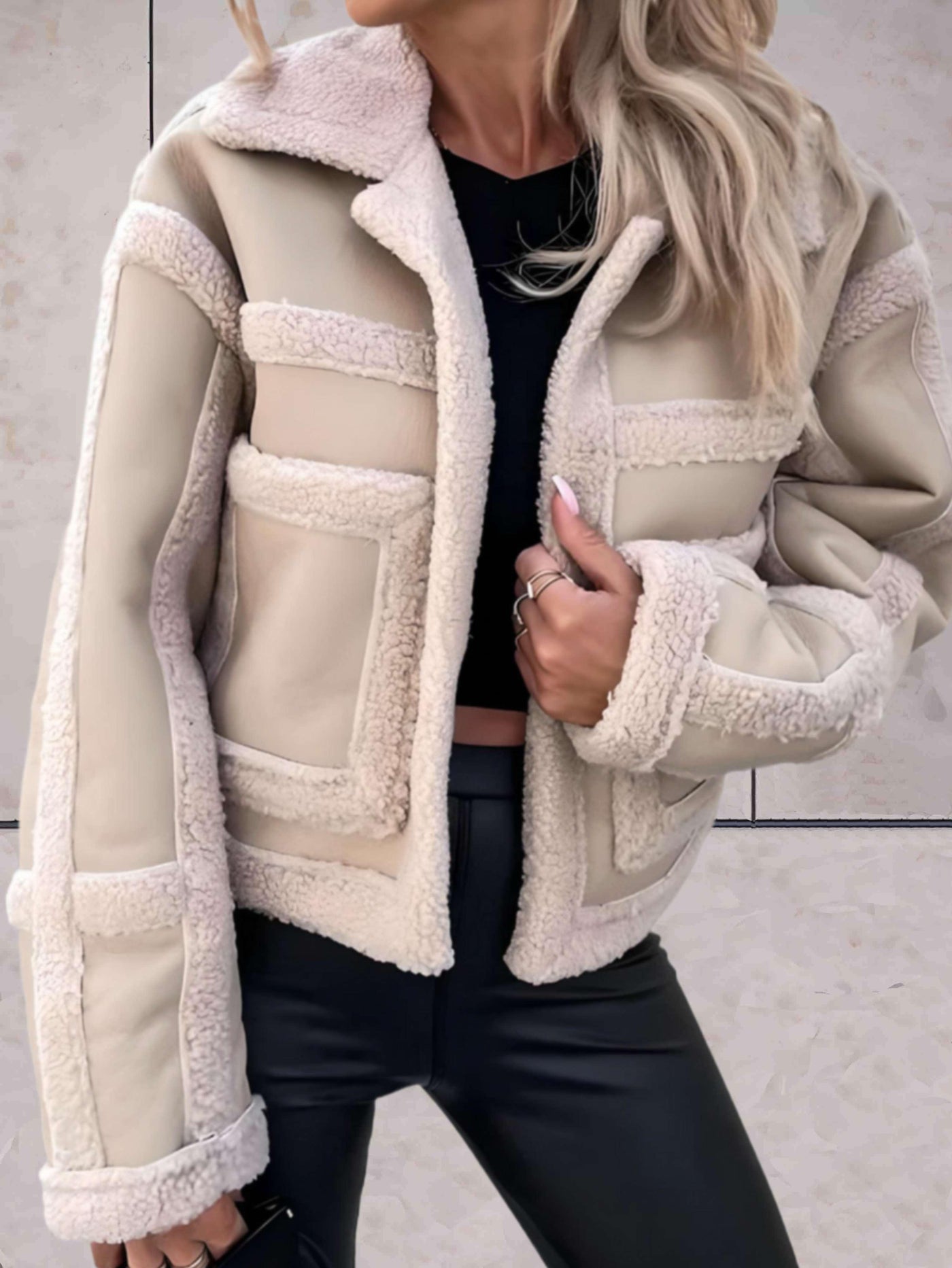Odette | Schöner Wollwintermantel mit Pelzdetails
