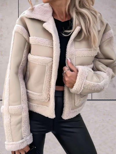 Odette | Schöner Wollwintermantel mit Pelzdetails