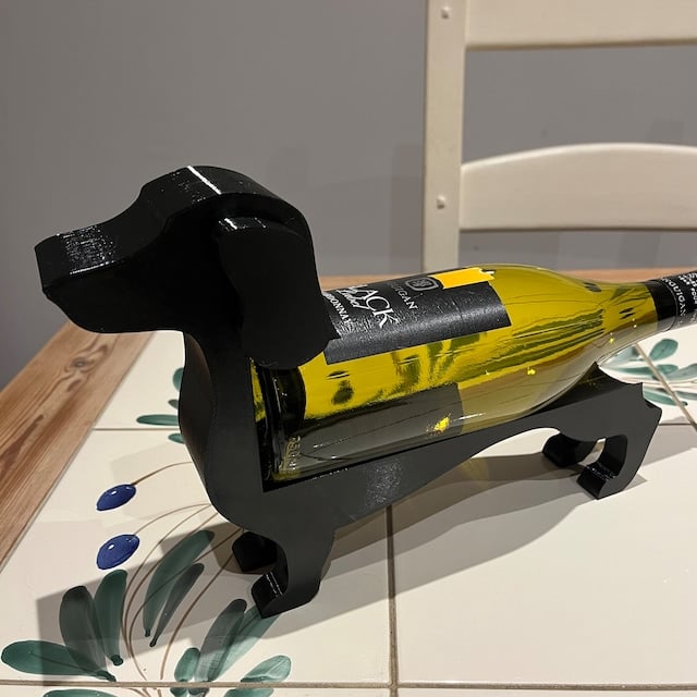 VinoDackel™ – Dackel Weinflaschenhalter für stilvolle Aufbewahrung