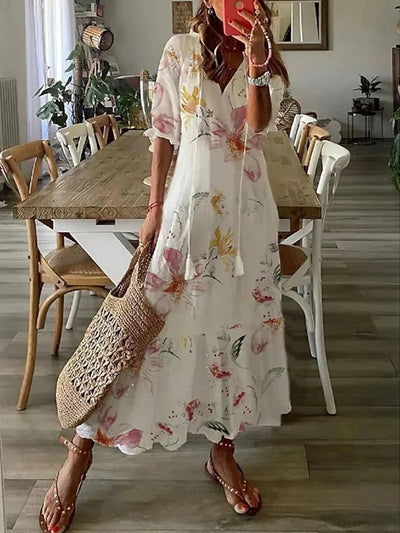 Marcellus | Elegantes Plus-Size Boho Maxikleid