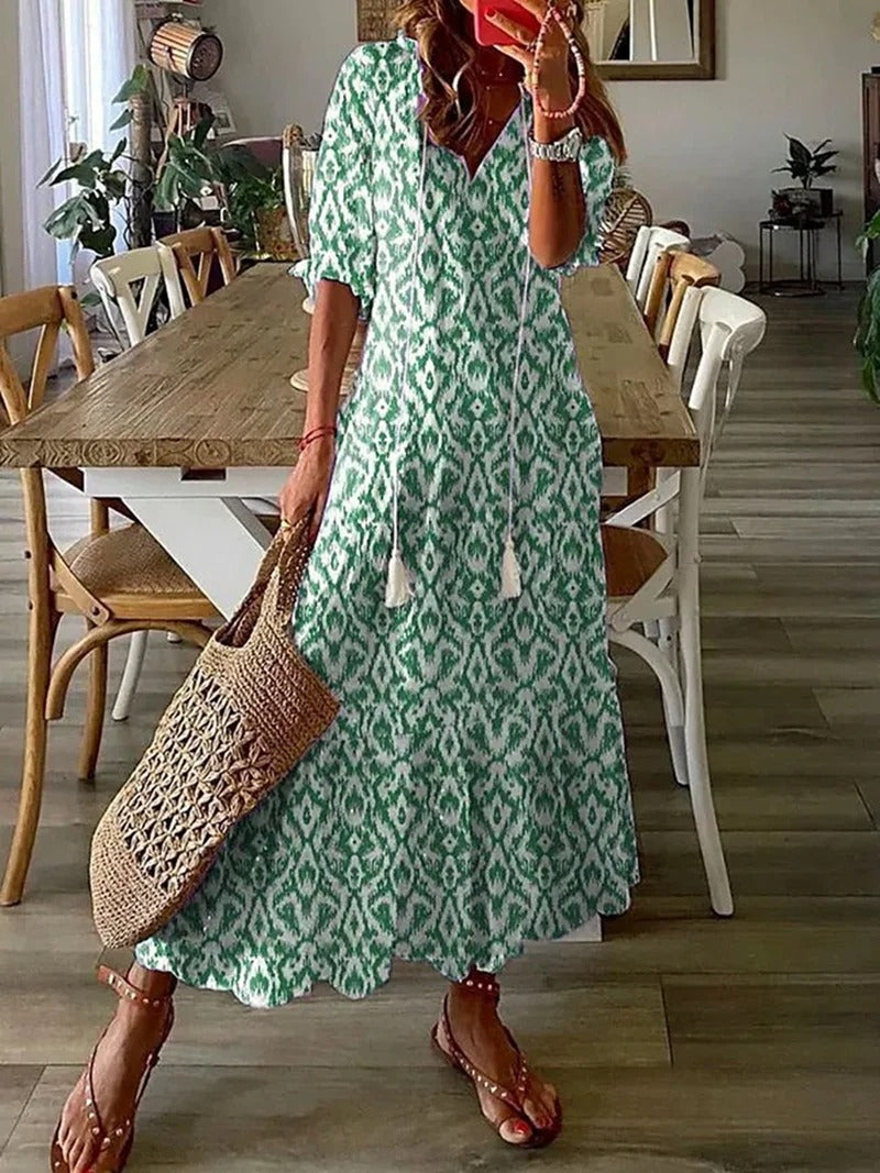 Marcellus | Elegantes Plus-Size Boho Maxikleid