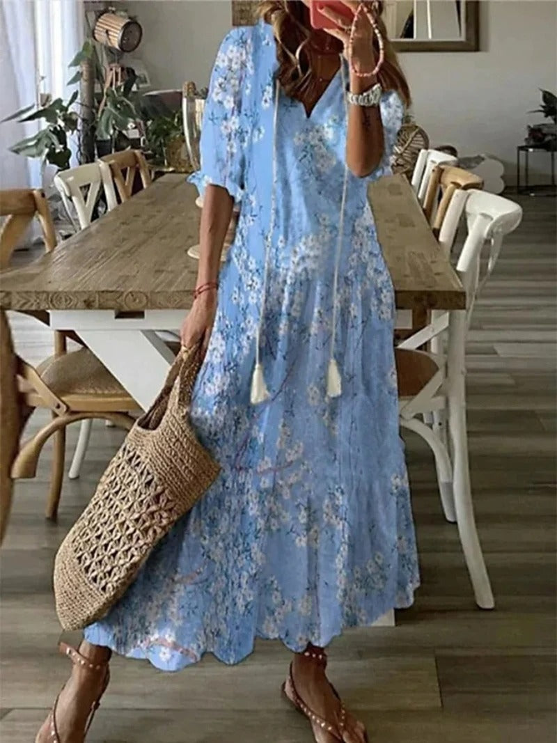 Marcellus | Elegantes Plus-Size Boho Maxikleid