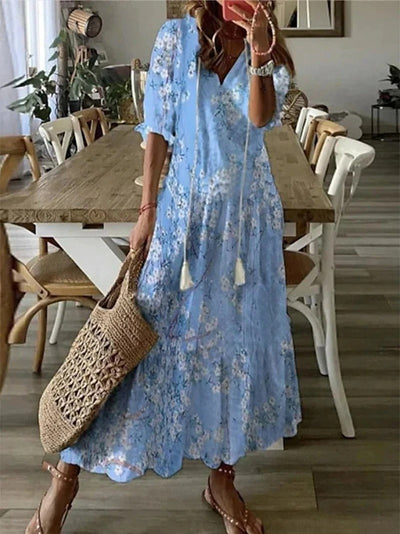 Marcellus | Elegantes Plus-Size Boho Maxikleid
