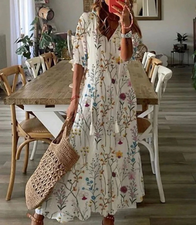Marcellus | Elegantes Plus-Size Boho Maxikleid