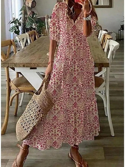 Marcellus | Elegantes Plus-Size Boho Maxikleid