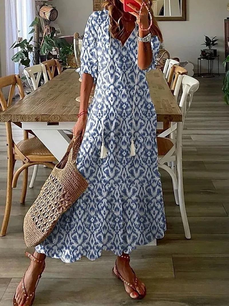Marcellus | Elegantes Plus-Size Boho Maxikleid