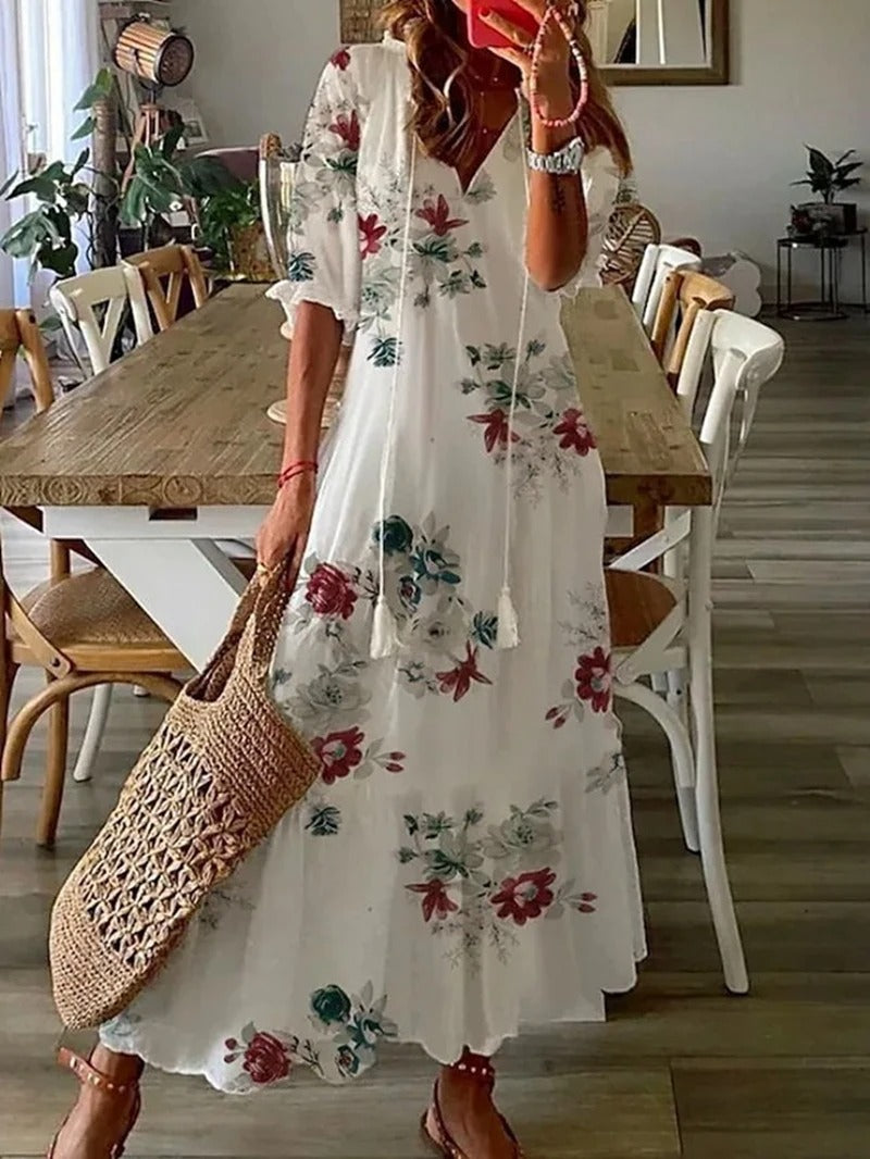 Marcellus | Elegantes Plus-Size Boho Maxikleid