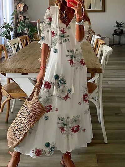 Marcellus | Elegantes Plus-Size Boho Maxikleid