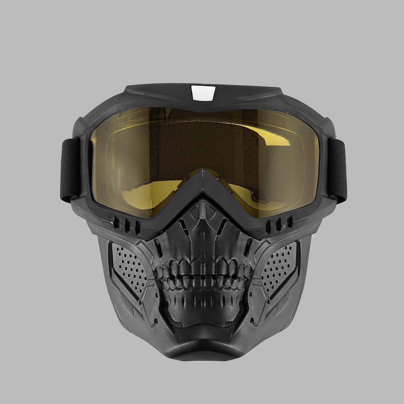 Motorradbrille mit Totenkopfmaske