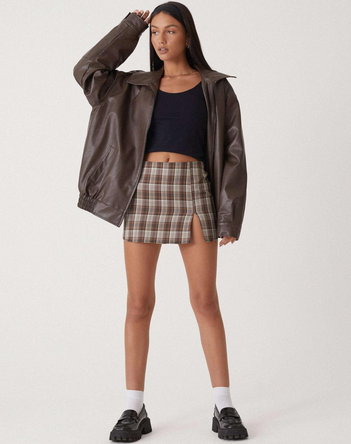 Sophia | Lässige Lederjacke in Übergröße